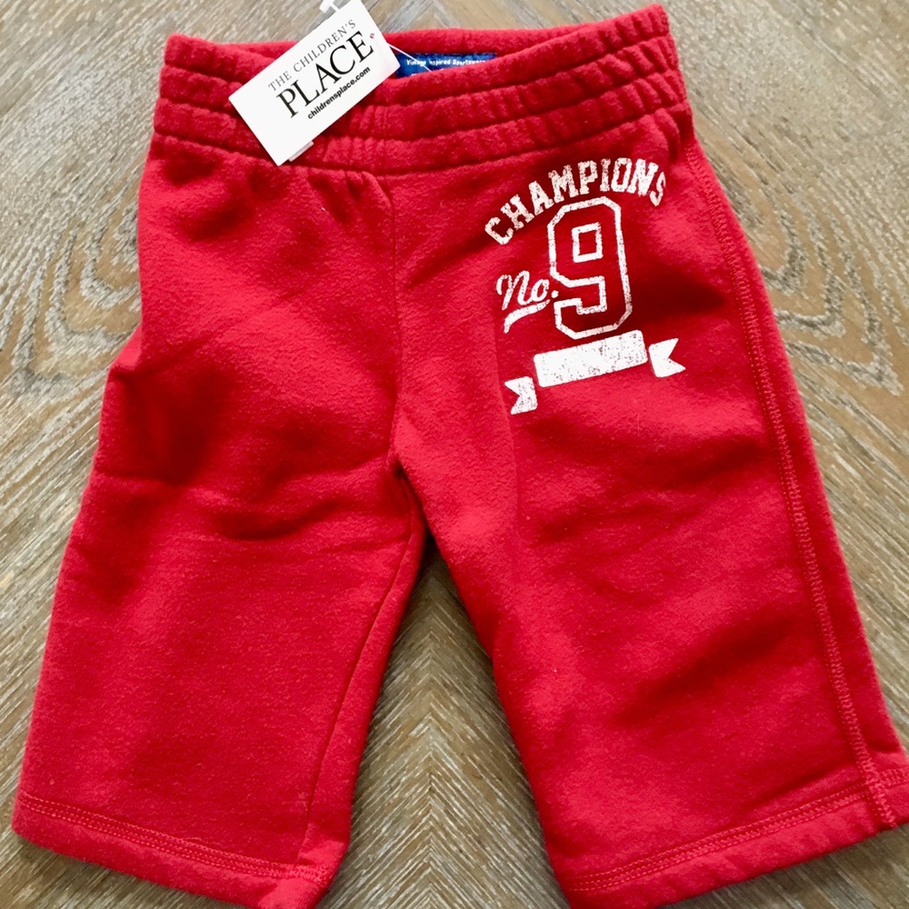 Children’s Place Baby Boy 6-9mo Red Sport Pants